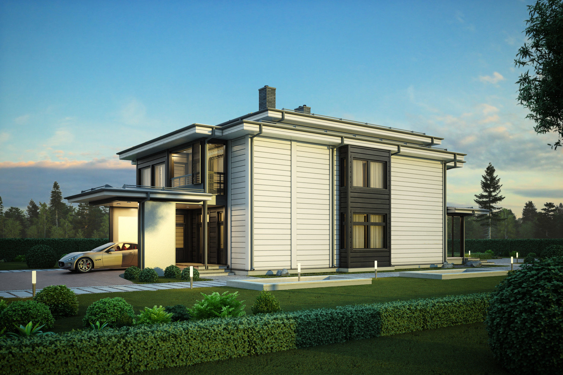 Двухэтажный новый дом Dream премиум-класса для загородной жизни