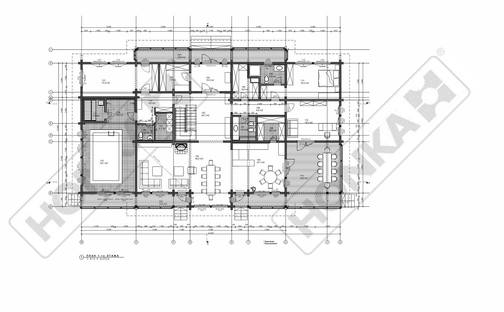 Дом с теннисным кортом и баней в Мартемьяново - HONKA. Финские дома из  клееного бруса - проектирование и строительство деревянных домов под ключ